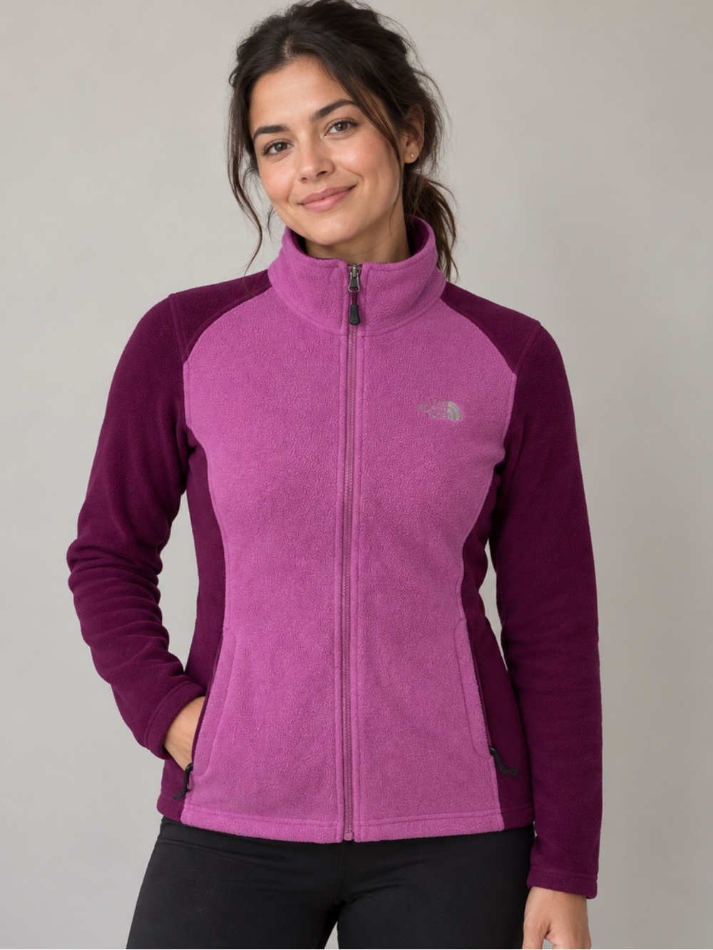 The North Face Women’s Small Pink Purple Full Zip Fleece Jacket Gorpcore Y2K